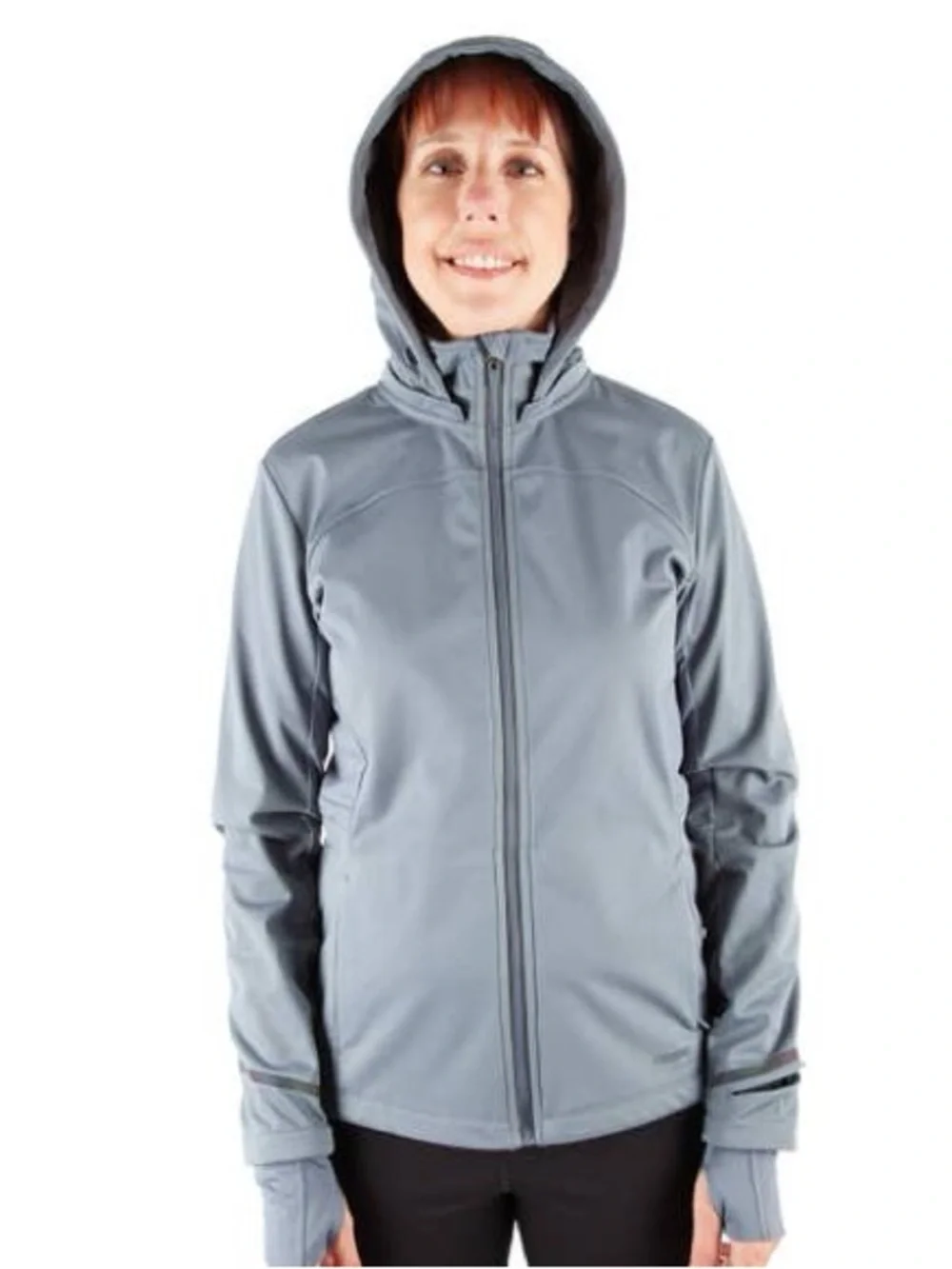 NWT Running Room Light Grey Hooded Softshell Jacket - Picture 3 of 11